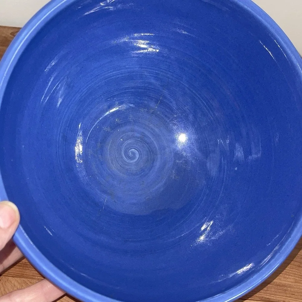 VTG Pfaltzgraff Nesting Mixing Bowl Blue Pottery Bee Hive 1950s Countrycore